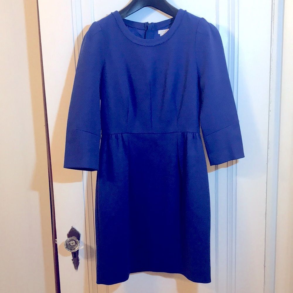 J. Crew Anytime Blue Wool Dress
